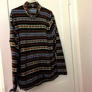 uniqlo multicolored zip sweater size: XL